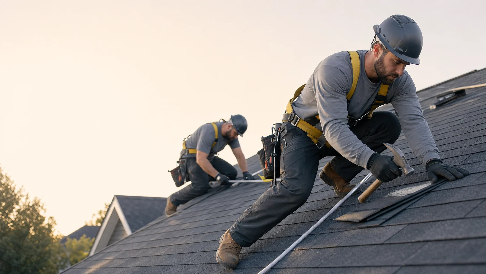 Residential rooflines in South Plainfield New Jersey